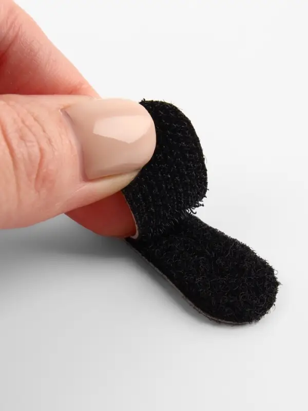 Пуллер для молнии, на липучке, светоотражающий, 5&times;0.8 см, 10 шт., цвет серый