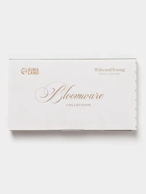 Блюдо для подачи WY Bloomware, 25&times;14&times;2.5 см, фарфор, зелёное/белое