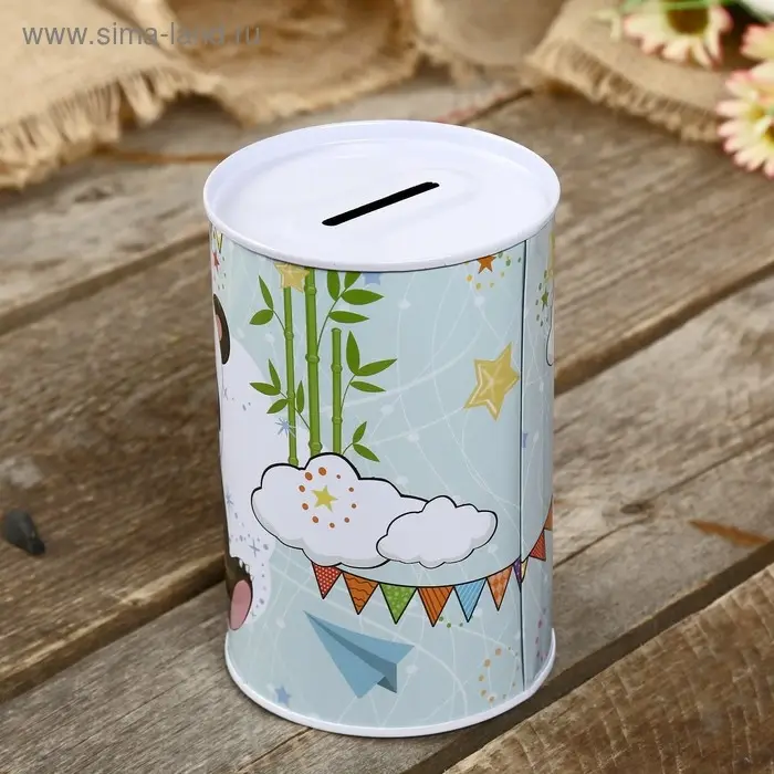 Копилка металл банка Копилка металл банка "Маленькая панда" МИКС 12х8х8 см