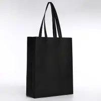 Шопер, 42&times;10&times;30 см, однотонный, без подклада, цвет чёрный