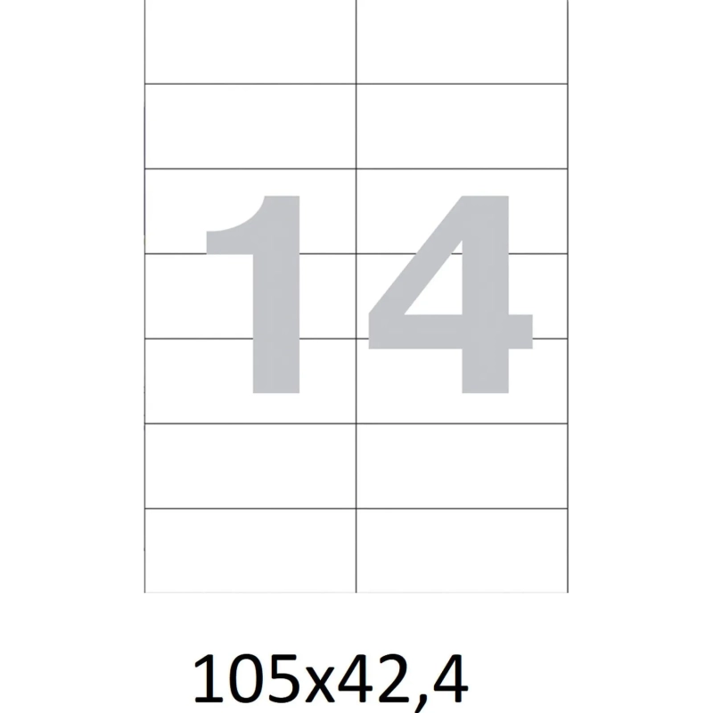 Этикетки самоклеящиеся  105x42.4 мм, 14   шт. на лист.А4100 л