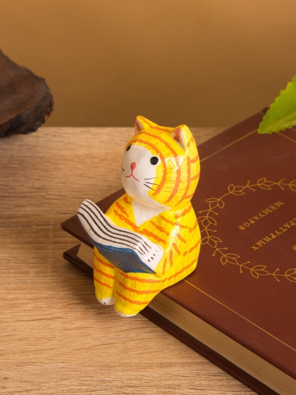 Сувенир дерево  Сувенир дерево "Котенок с книжкой" МИКС, 3,5х5х7 см