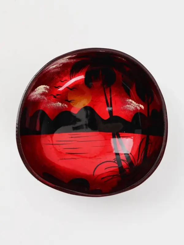 Чаша &laquo;Малиновый закат&raquo;, 14&times;14&times;6 см, кокос