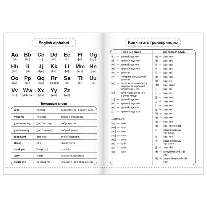 Словарь для записи английских слов English notebook. «Бульдог», 52 стр.