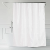 Штора для ванной жаккард Charlotte 180x200см с пр. кольцами, цв.белый 68904