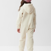 Комбинезон флисовый детский MINAKU: Fleece Soft, цвет бежевый, рост 128 см