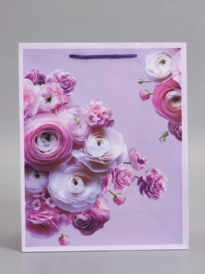 Пакет подарочный ламинированный "Самой красивой" 26 х 12 х 32 см