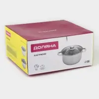 Кастрюля Доляна &laquo;Чёрная ночь&raquo;, 2.2 л, d=18 см, с крышкой, капсульное дно, нержавеющая сталь, хромированная