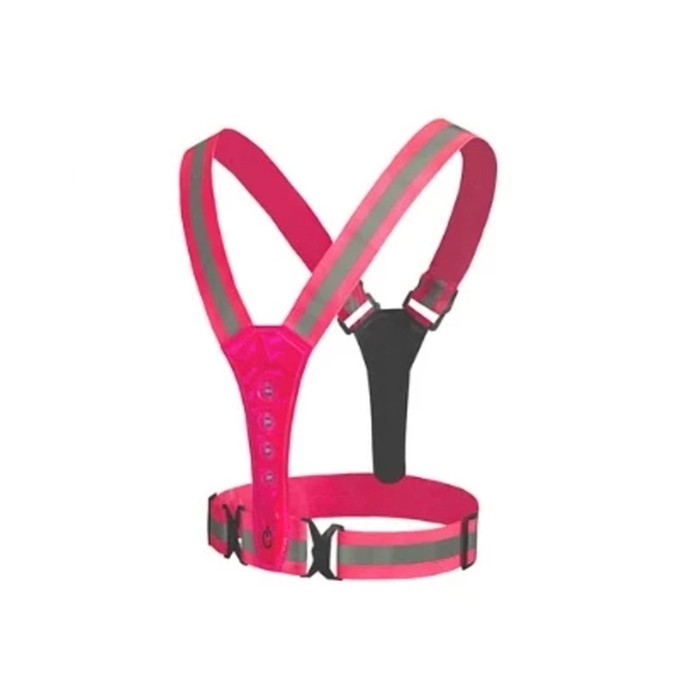 Жилет сигнальный, светоотражающий с регулируемым размером, розовый, LED сигнал, 4 режима Жилет сигнальный, светоотражающий с регулируемым размером, розовый, LED сигнал, 4 режима