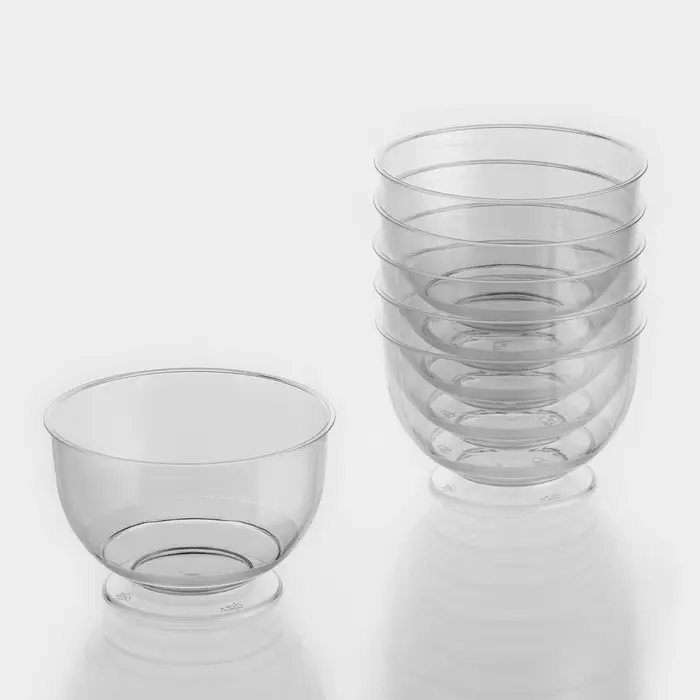 Креманка пластиковая одноразовая для фуршета «Кристалл», 200 мл, прозрачная