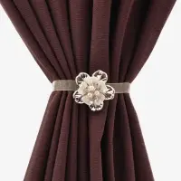 Подхват для штор &laquo;Цветок перламутровый&raquo;, d=5.5 см, цвет золотой