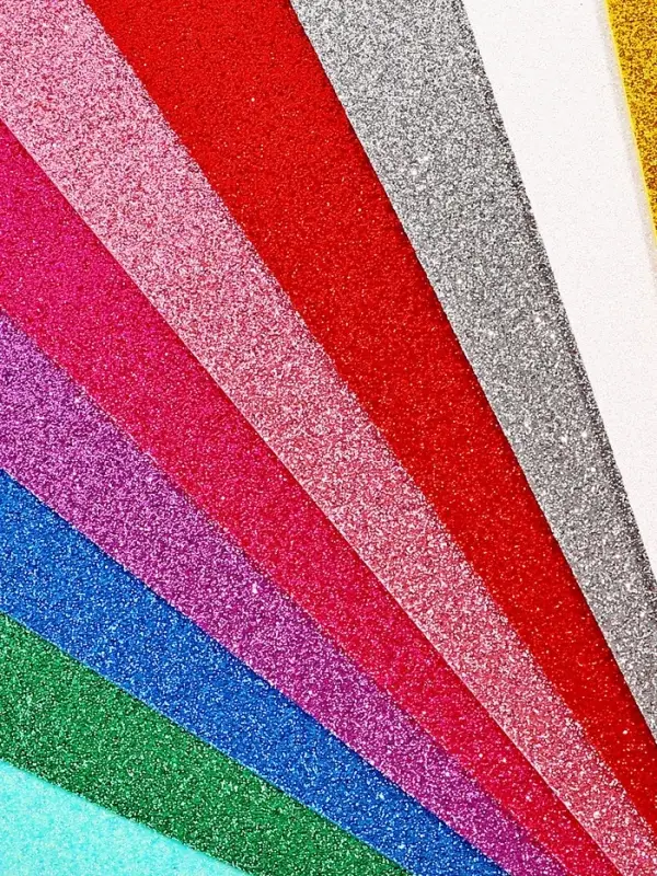 Фоамиран цветной deVENTE, набор А4, 2 мм, 10 листов &times; 10 цветов, с блёстками