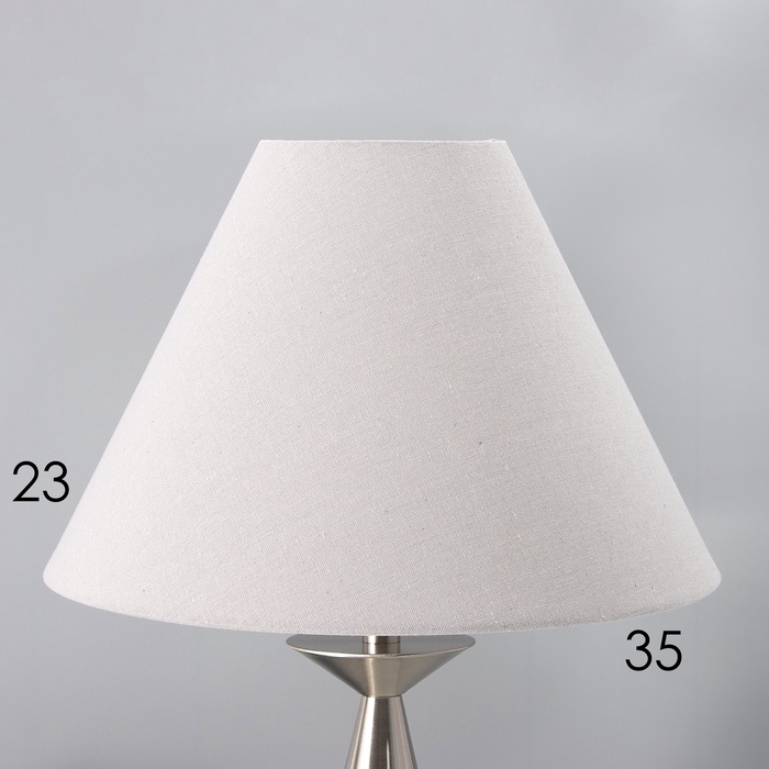 Настольная лампа с абажуром RISALUX «Эрика», Е27, 40 Вт, серебро, 34×34×56 см