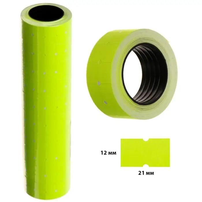 Этикет-лента 21×12 мм, прямоугольная, жёлтая, 500 этикеток Этикет-лента 21×12 мм, прямоугольная, жёлтая, 500 этикеток