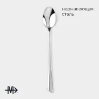 Ложка десертная Magistro &laquo;Эми&raquo;, длина 19.5 см, нержавеющая сталь, серебристая