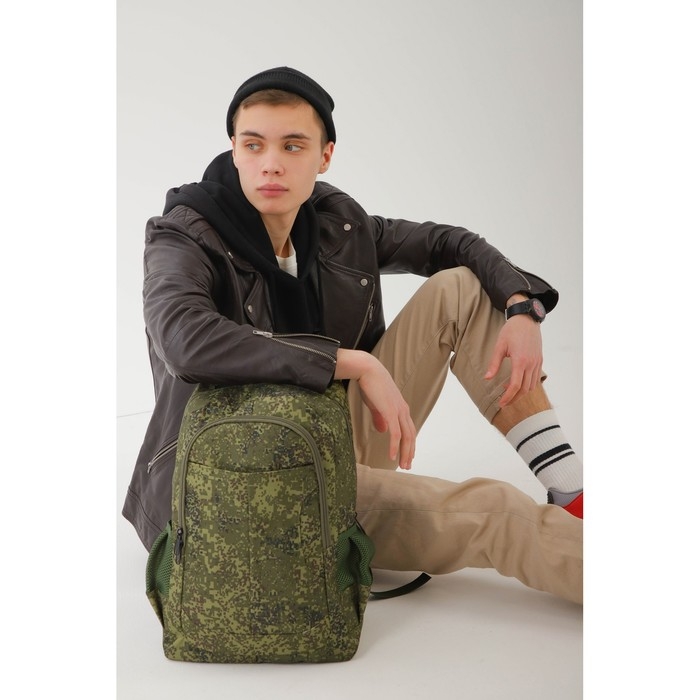 Рюкзак мужской, отдел на молнии, 3 наружных кармана, «ЗФТС», цвет камуфляж/хаки Рюкзак мужской, отдел на молнии, 3 наружных кармана, «ЗФТС», цвет камуфляж/хаки