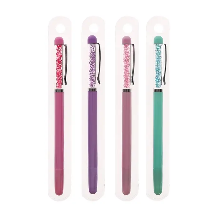 Ручка гелевая Calligrata &laquo;Стразы&raquo;, синий стержень, узел 0.5 мм, МИКС