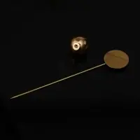 Основа &laquo;Брошь-игла&raquo; с шариком d=1.2 см (набор 5 шт.), L=7 см, площадка 1.5 см, цвет золото