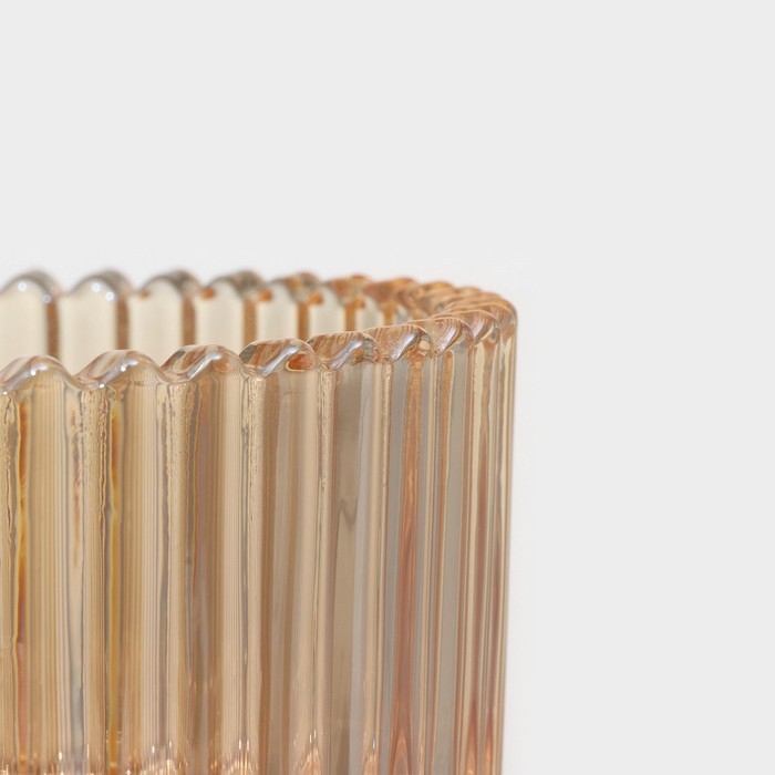 Сахарница стеклянная Доляна &laquo;Царская&raquo;, 250 мл, 10,5&times;12,5 см, цвет золотой