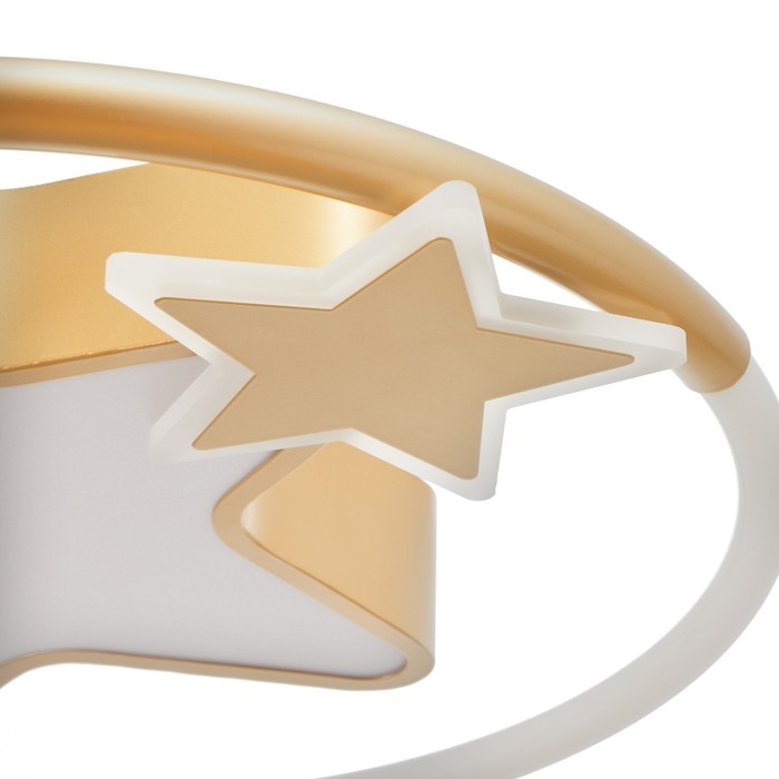 Люстра с ПДУ 2222/1 LED 110Вт диммер золото 48х48х7 см BayerLux