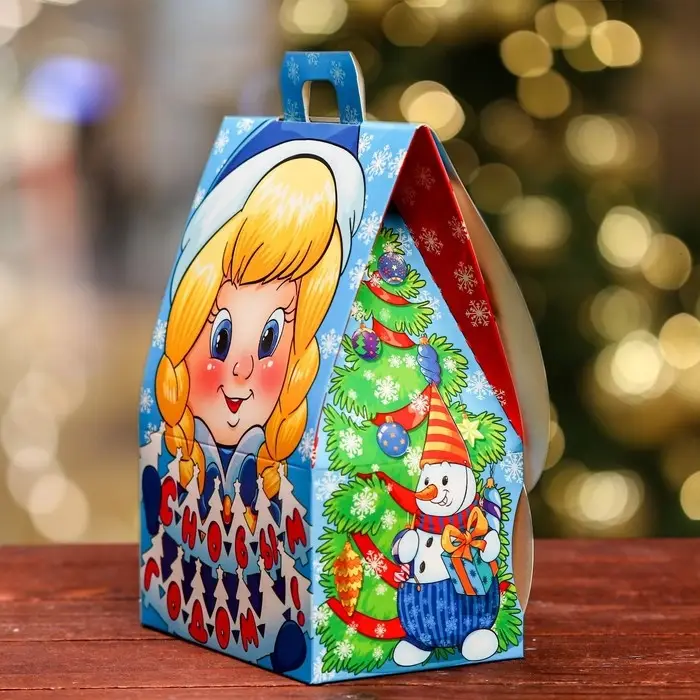 Подарочная новогодняя коробка «Дедушкино счастье» 12×8.5×17.5 см