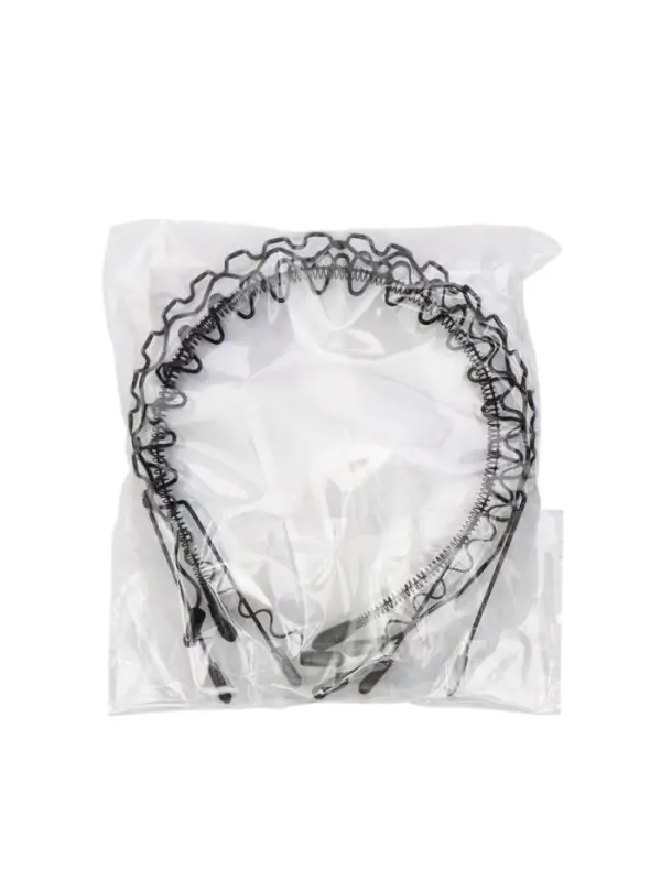 Ободок для волос "Амелия" (набор 5 шт) геометрия, чёрный