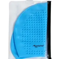 Шапочка для плавания взрослая ONLYTOP Swim, для длинных волос, силиконовая, обхват 54-60 см, МИКС