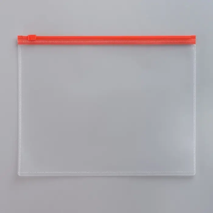 Набор папок-конвертов на ZIP-молнии A5, 150 мкм, Calligrata, прозрачные, 10 штук, МИКС