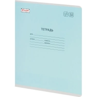 Тетрадь школьная Комус Класс А5 12 л косая линия, Голубой 10 шт./уп