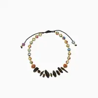 Браслет, длина 16 см, цв. разноцветный, перламутр