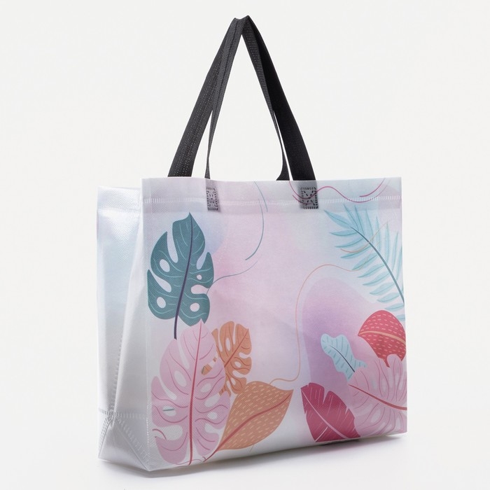 Сумка хозяйственная без застёжки, цвет белый/розовый Сумка хозяйственная без застёжки, цвет белый/розовый