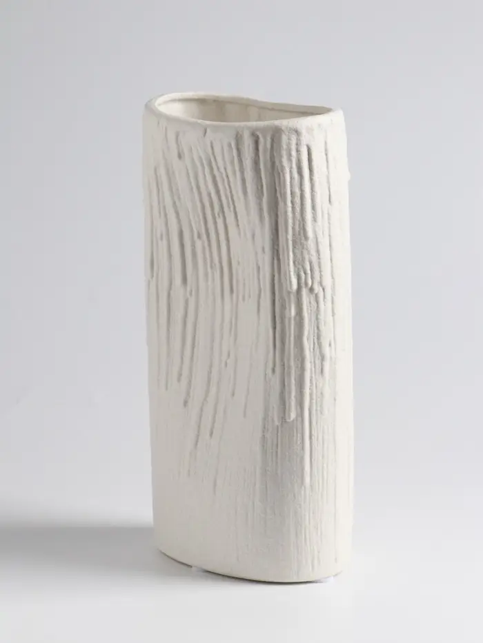 Ваза «Кристилис», 24.5×12 см, керамика, белая