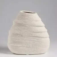 Ваза настольная керамика "Элладио" 18х17,5 см, белый