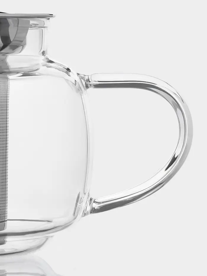 Чайник заварочный Magistro &laquo;Калиопа&raquo;, 350 мл, с металлическим ситом и крышкой, стекло, прозрачный