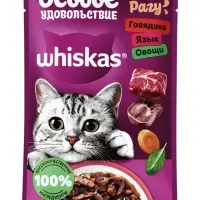 Влажный корм Whiskas Meaty рагу говядина, язык, овощи 28&times;1 75 г