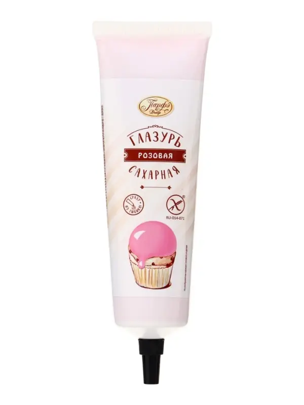 Глазурь сахарная розовая, 120 г