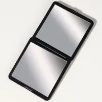 Зеркало складное &laquo;Волна&raquo;, 7&times;7 см, с увеличением х2, чёрное