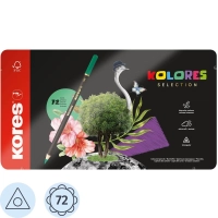 Карандаши цветные Kores Kolores 3-гран 3мм 72 цв/наб в металл.коробке 93372