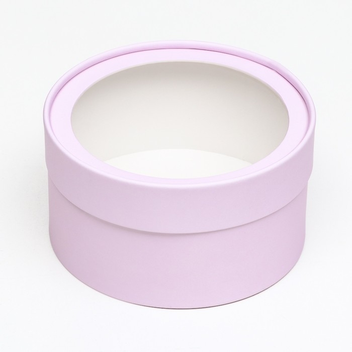 Подарочная коробка "Лаванда" завальцованная с окном, 16 х 10 см