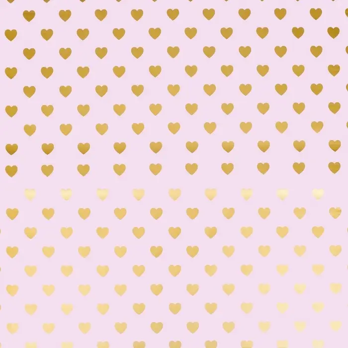 Пленка матовая «Золотые сердца», светло - розовый, 58×58 см