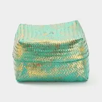 Корзинка плетёная &laquo;Голден мини&raquo;, 30&times;30&times;20 см, голубая