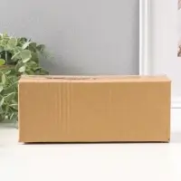 Сувенир полистоун "Зайка в бежевом сарафане с цветком в горшке" 19 см