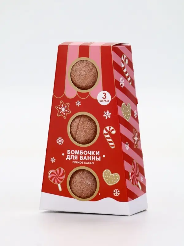 Бомбочки для ванны, аромат пряное какао, набор 3 шт х 40 г, URAL LAB Бомбочки для ванны, аромат пряное какао, набор 3 шт х 40 г, URAL LAB