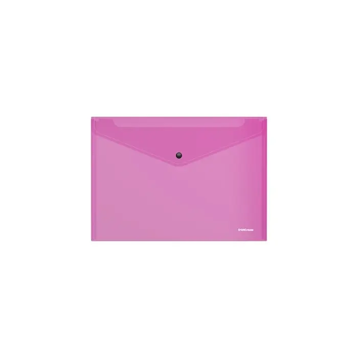 Папка-конверт на кнопке А5+ (239x189x9 мм), 180 мкм, ErichKrause Vivid, глянцевая, полупрозрачная, микс Папка-конверт на кнопке А5+ (239x189x9 мм), 180 мкм, ErichKrause Vivid, глянцевая, полупрозрачная, микс