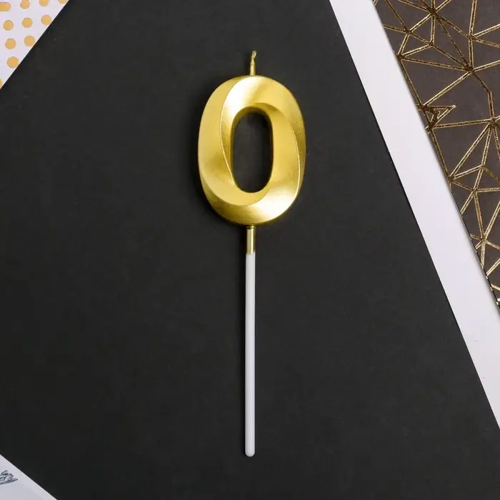 Свеча для торта, цифра &laquo;0&raquo;, 11.5&times;2.3 см