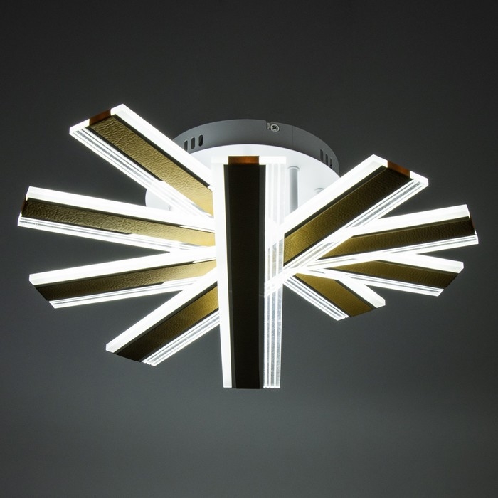 Люстра с ПДУ Люстра с ПДУ "Джема" LED 140Вт 3000-6000Вт RGB золото 50х50х12см BayerLux