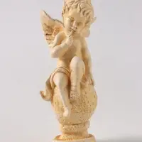 Фигурка гипс &laquo;Ангел на шаре&raquo;, позолота, 11&times;5&times;5 см