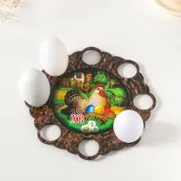 Подставка для 8 яиц на ножках &laquo;Курочка&raquo;, под кулич, d=20 см