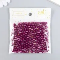 Бусины для творчества пластик "Фиолетово-баклажанный" набор 200 шт d=0,6 см Бусины для творчества пластик "Фиолетово-баклажанный" набор 200 шт d=0,6 см