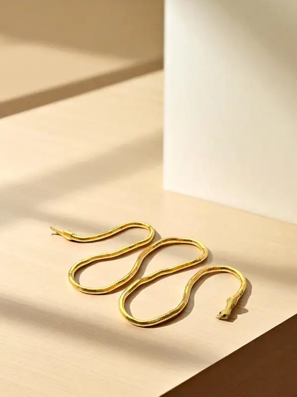 Колье-трансформер &laquo;Змея&raquo;, цвет чернёное золото, 90 см